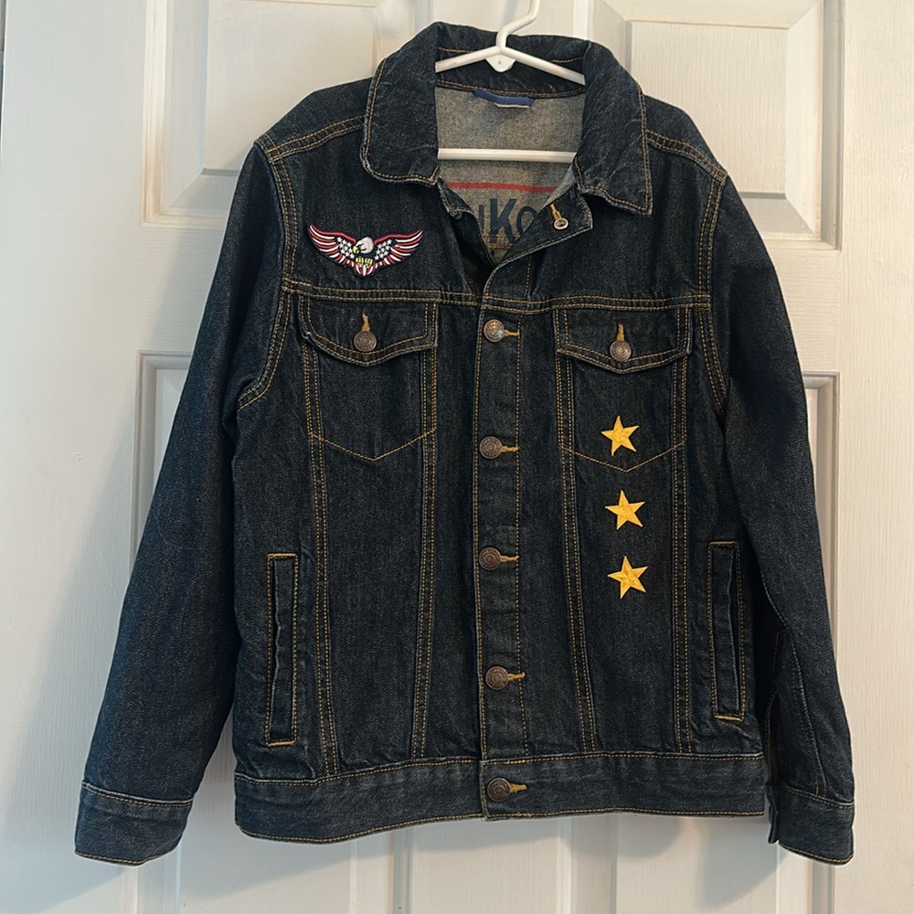 Oshkosh B’gosh Dark Blue Denim Jean Jacket Unisex Or Boy's Size 10